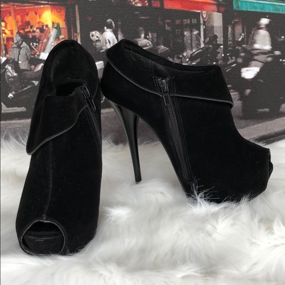 Black Stiletto Heeled Booties